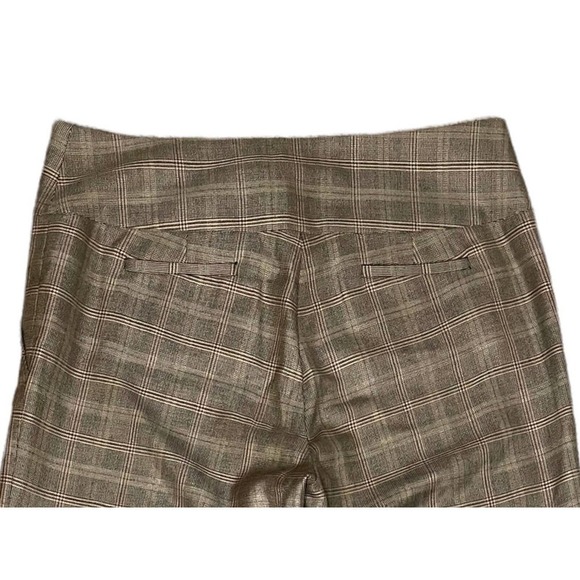Diane von Furstenberg Sinatra Plaid Cropped Flare Leg Trousers Size 8 - Picture 4 of 6